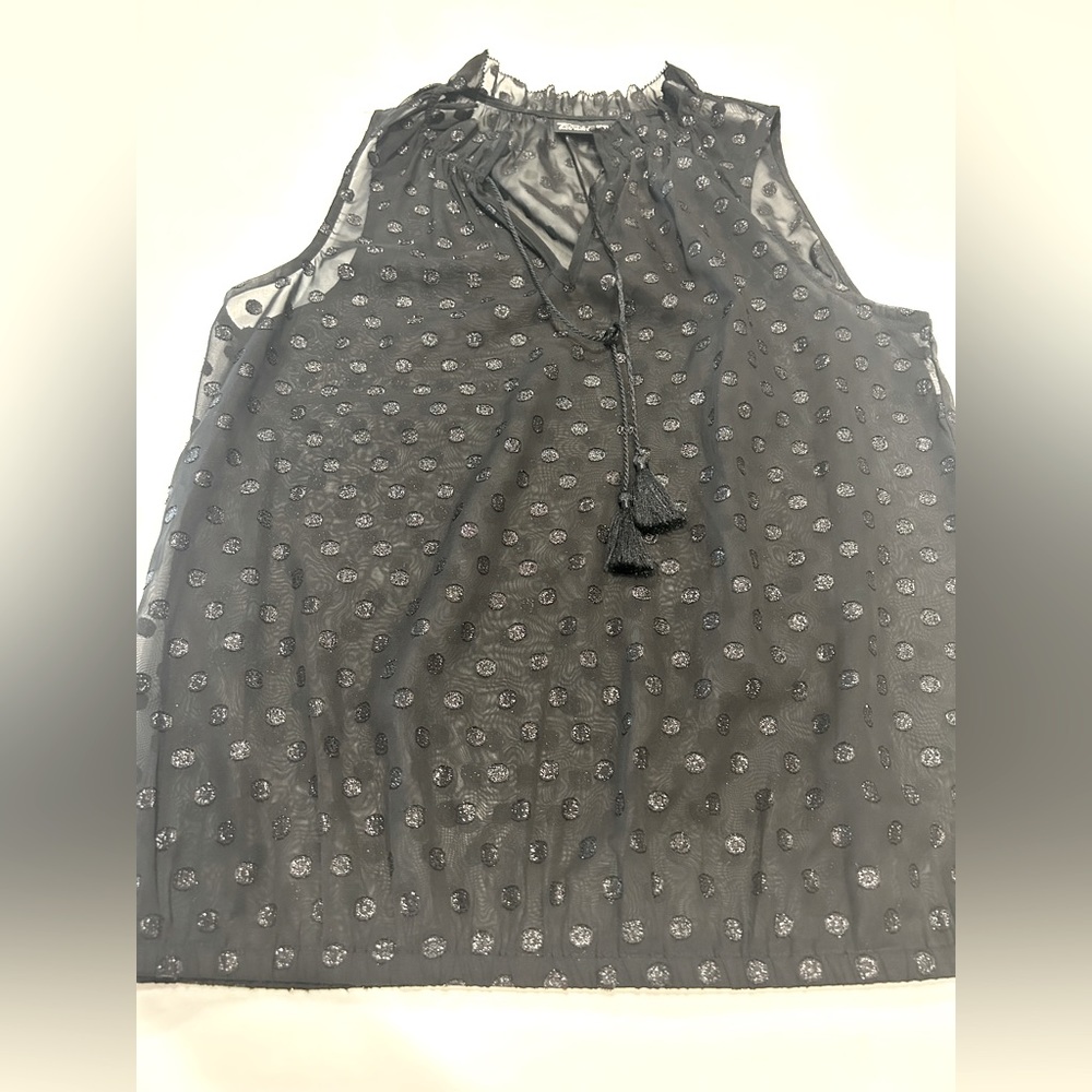 Women’s 7th Avenue New York and Co. Medium Sleeveless Black Top